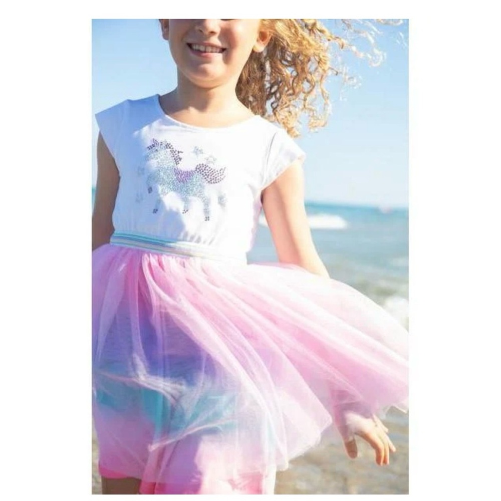 Lola + The Boys Girls' Unicorn Tulle Dress